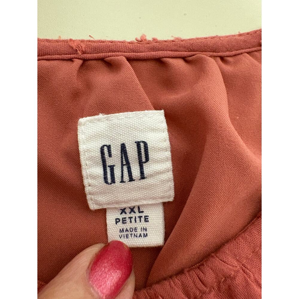 Gap Sleeveless Swiss Dot Salmon lined midi Dress 2XL